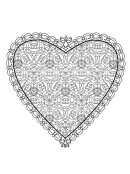 Valentijn hart kleurplaat 20